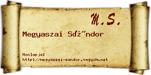 Megyaszai Sándor névjegykártya