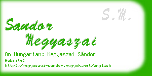 sandor megyaszai business card